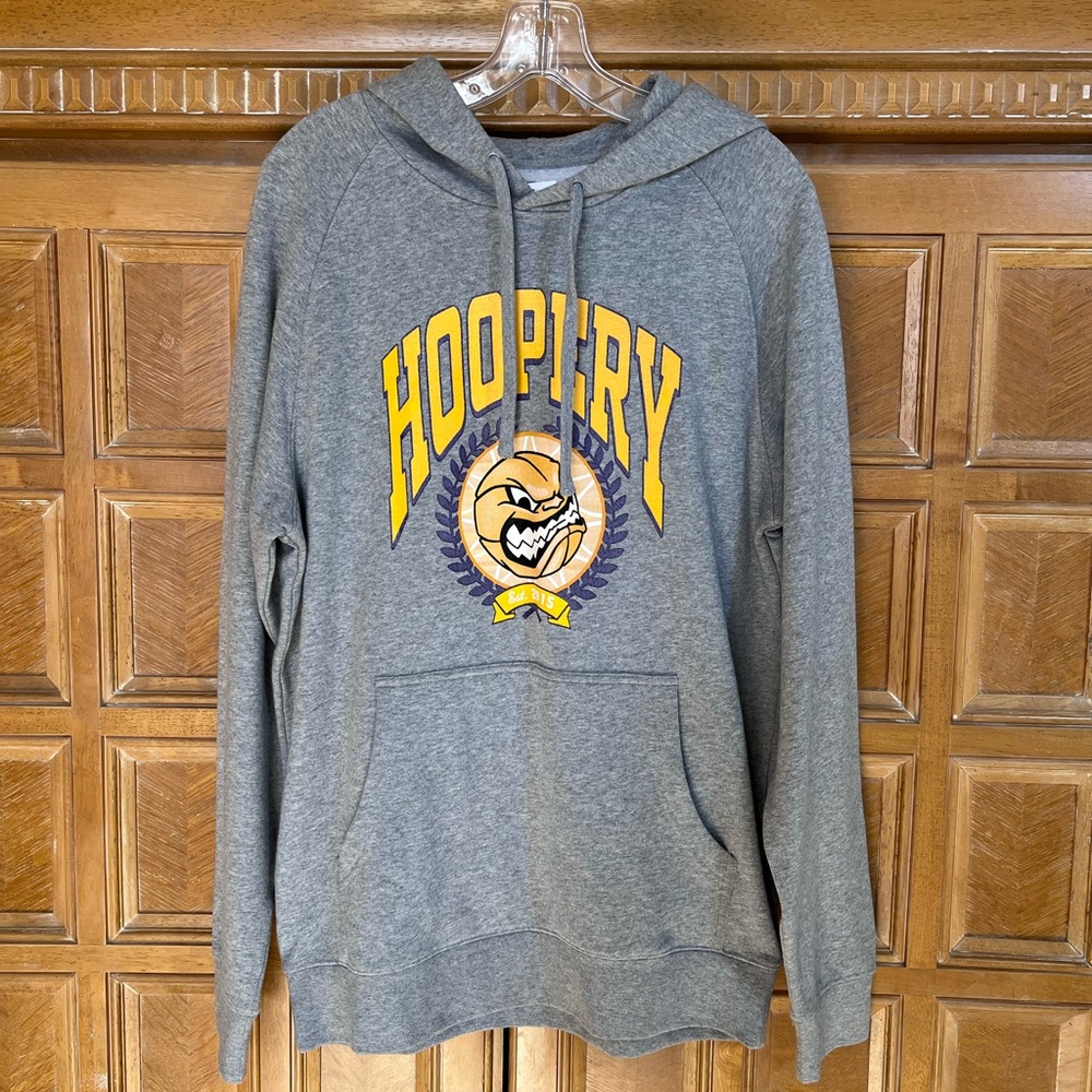The Hoopery Hoodie Sweatshirt Gray Medium NWT
